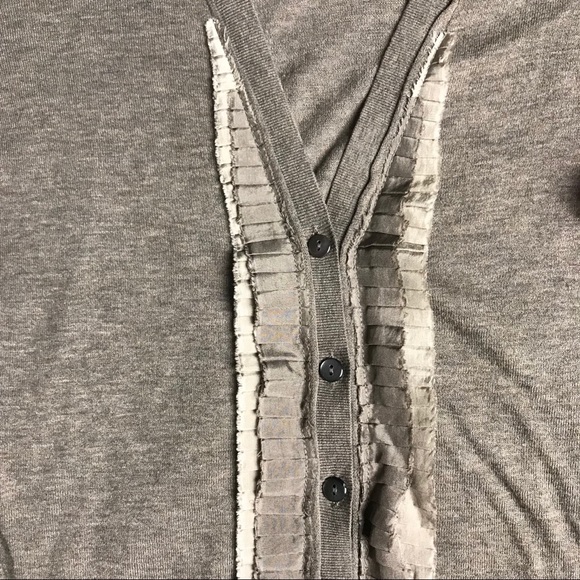 EUC Banana Republic Pima Cotton Ruffle Cardigan - Picture 7 of 8